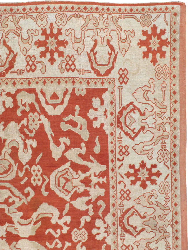 Antique Turkish Oushak Carpet, No.16084 - Gss