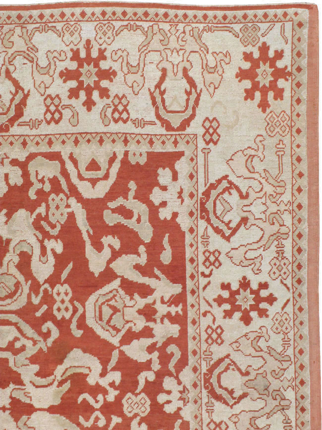 Antique Turkish Oushak Carpet, No.16084 - Gss