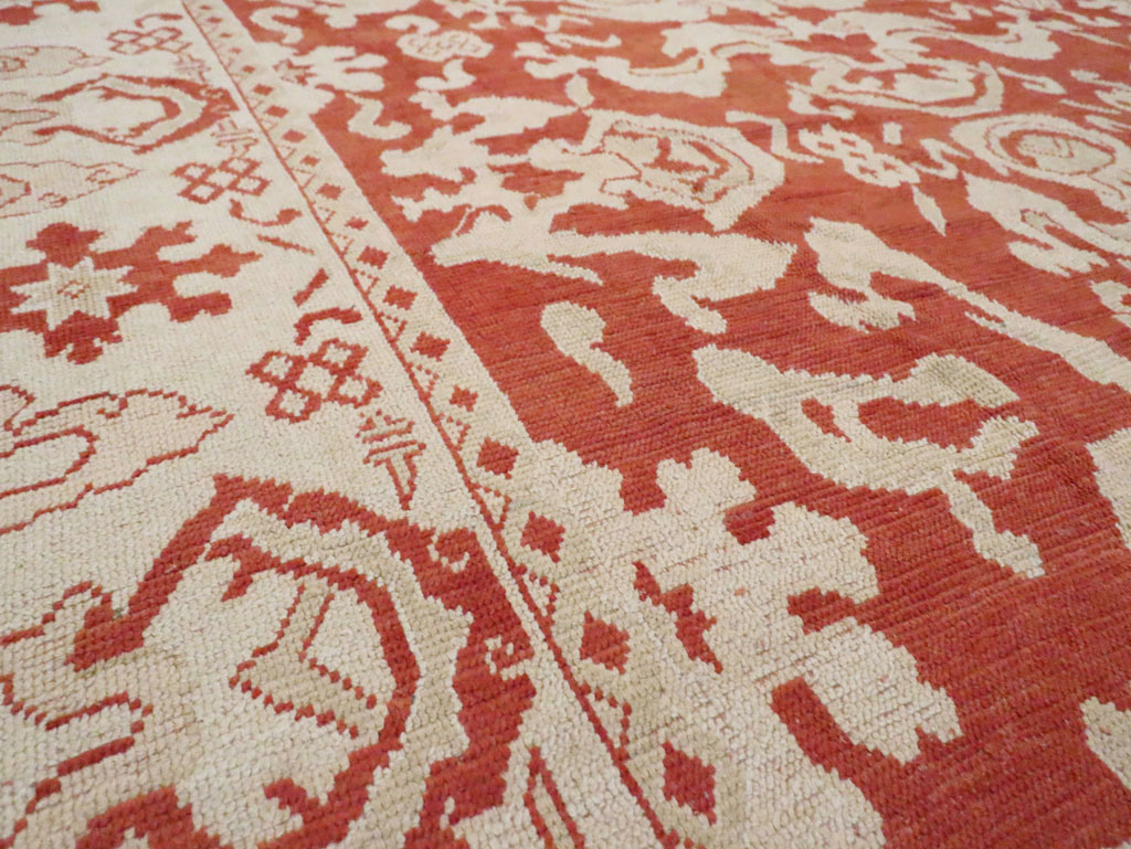 Antique Turkish Oushak Carpet, No.16084 - Gss