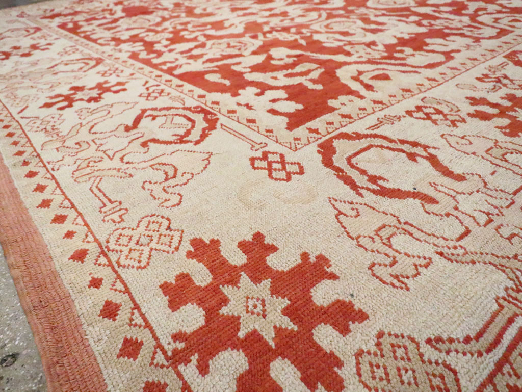 Antique Turkish Oushak Carpet, No.16084 - Gss