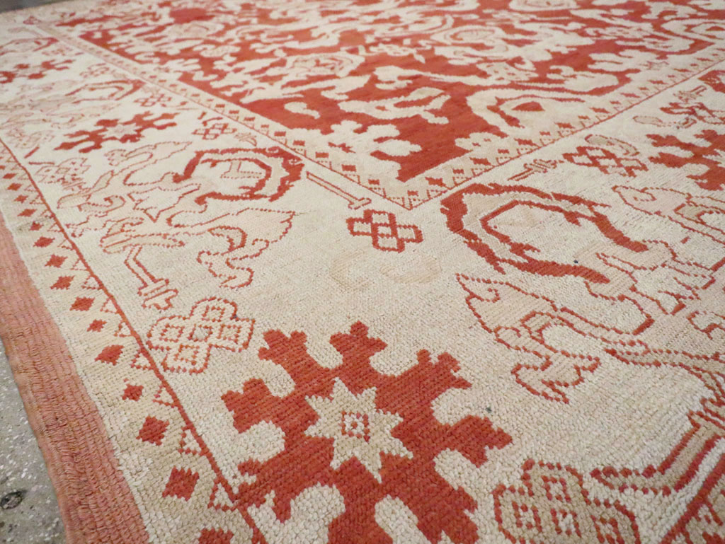 Antique Turkish Oushak Carpet, No.16084 - Gss