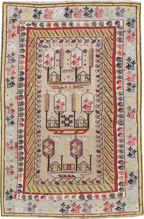 Antique Turkish Ghiordes Rug, No.16107 - Gss