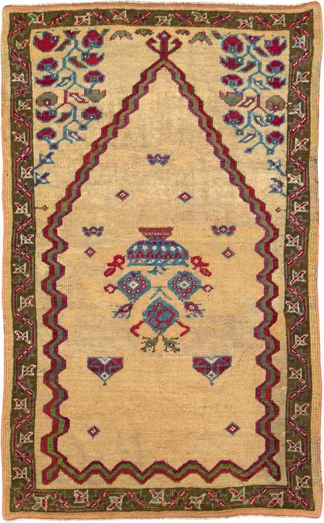 Antique Turkish Ghiordes Prayer Rug, No.16108 - Gss