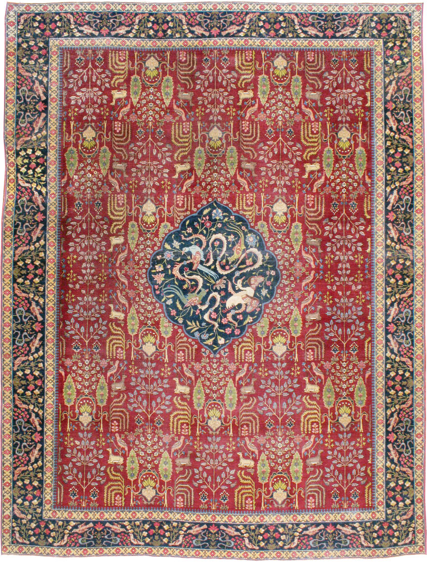 Antique Persian Tabriz Carpet, No.16120 - Gss