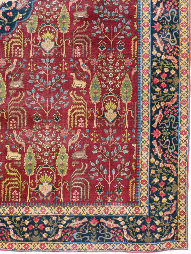 Antique Persian Tabriz Carpet, No.16120 - Gss