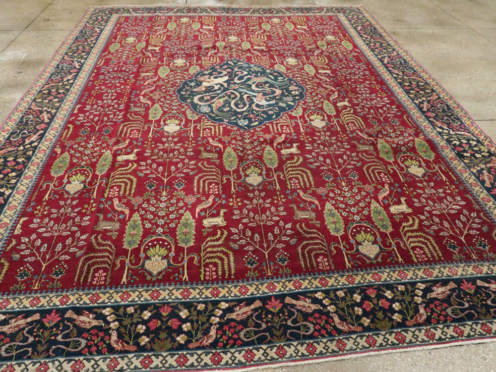 Antique Persian Tabriz Carpet, No.16120 - Gss