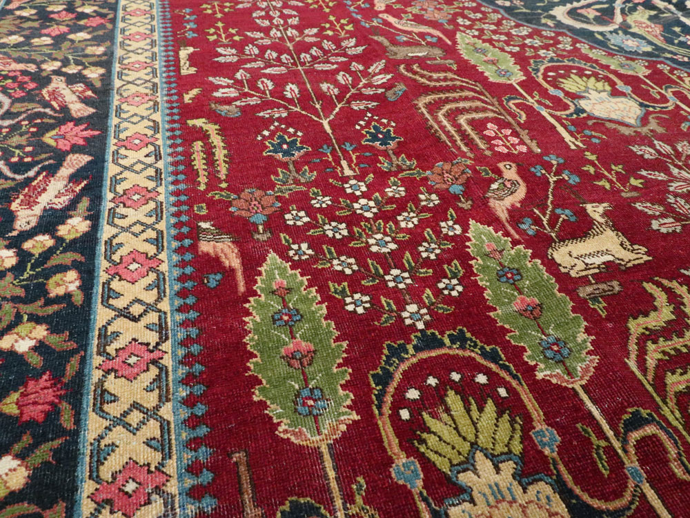 Antique Persian Tabriz Carpet, No.16120 - Gss