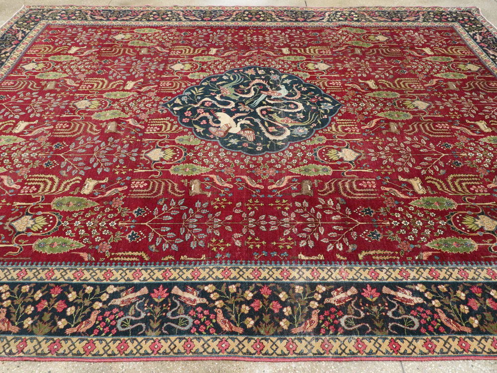 Antique Persian Tabriz Carpet, No.16120 - Gss
