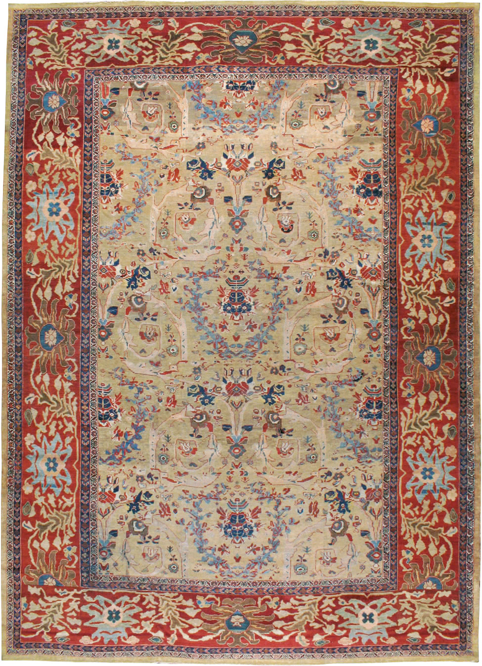 Antique Persian Sultanabad Carpet, No.16130 - Gss