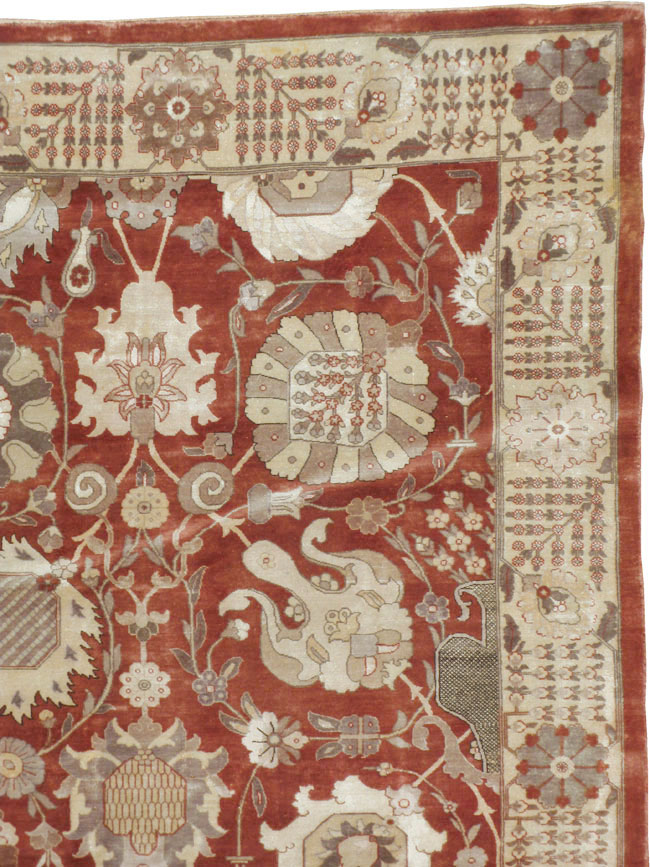 Vintage Persian Tabriz Carpet, No.16132 - Gss