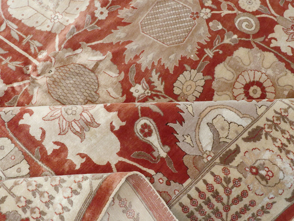 Vintage Persian Tabriz Carpet, No.16132 - Gss