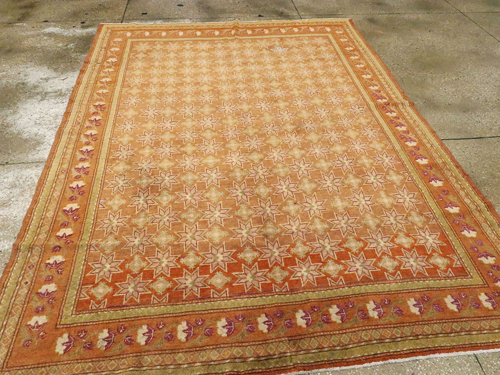 Vintage East Turkestan Samarkand Accent Rug, No.16219 - Gss