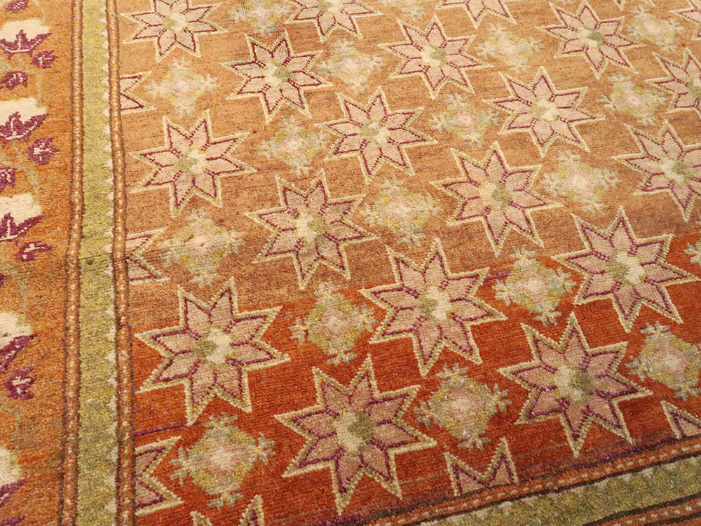 Vintage East Turkestan Samarkand Accent Rug, No.16219 - Gss