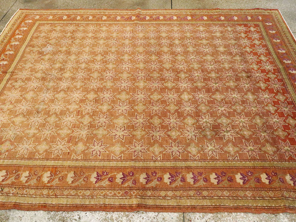 Vintage East Turkestan Samarkand Accent Rug, No.16219 - Gss