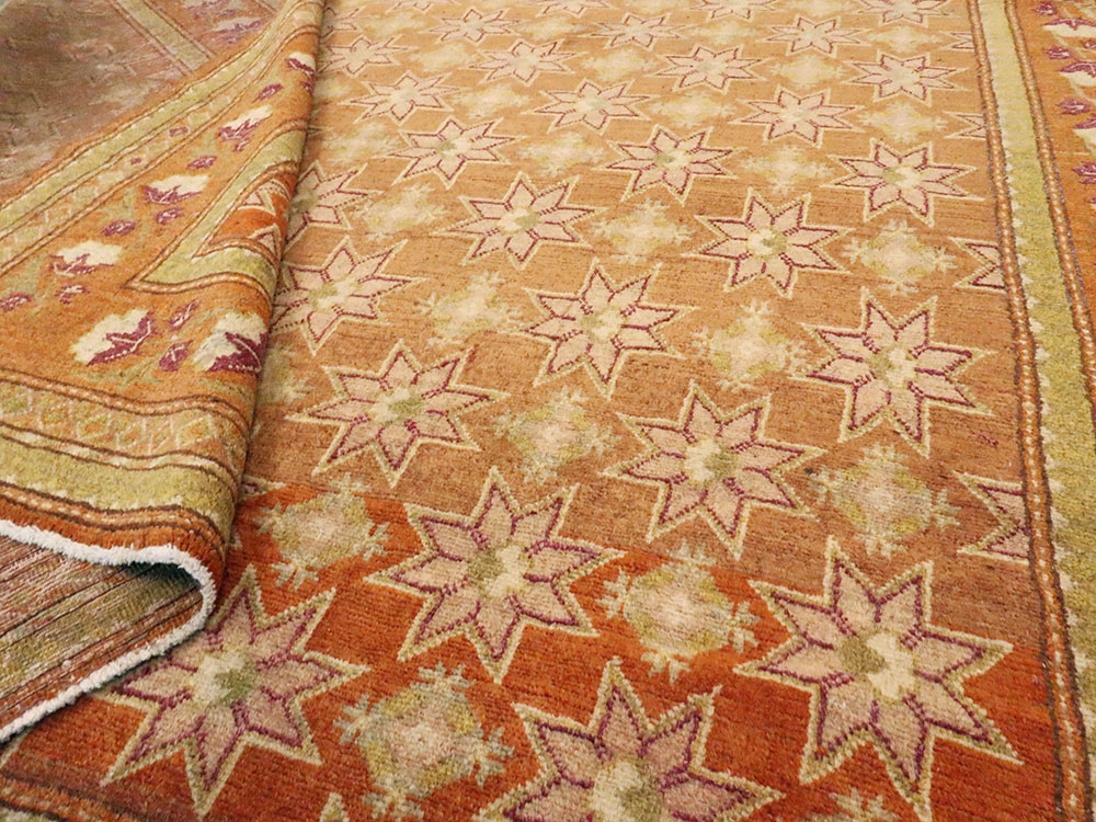 Vintage East Turkestan Samarkand Accent Rug, No.16219 - Gss