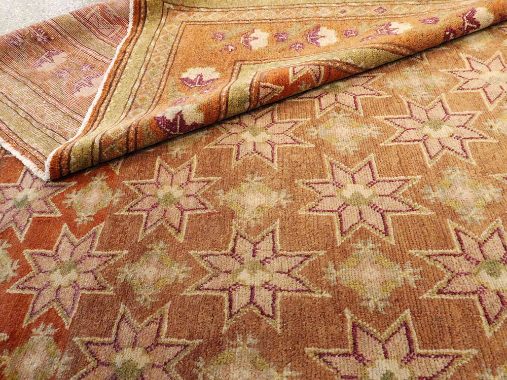 Vintage East Turkestan Samarkand Accent Rug, No.16219 - Gss