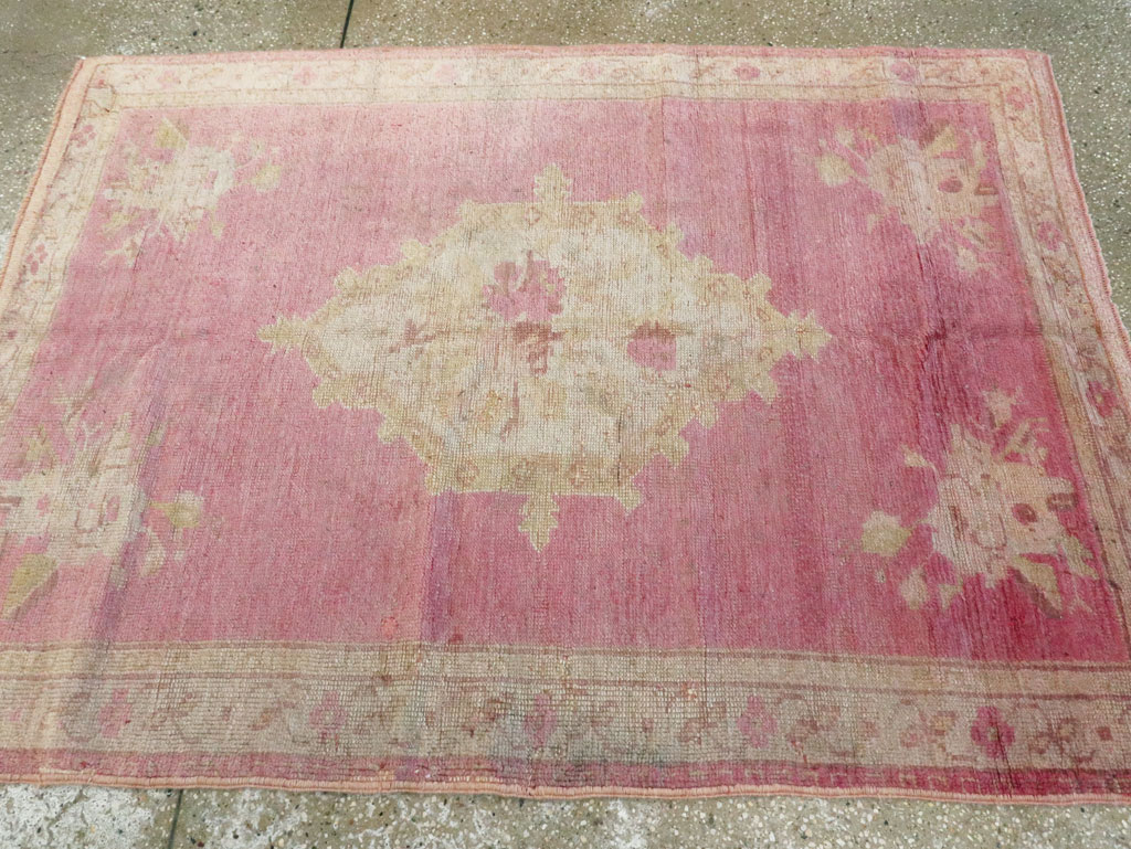 Antique Turkish Oushak Rug, No.16285 - Gss