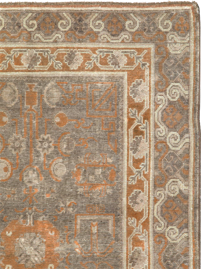 Vintage East Turkestan Khotan Rug, No.16293 - Gss