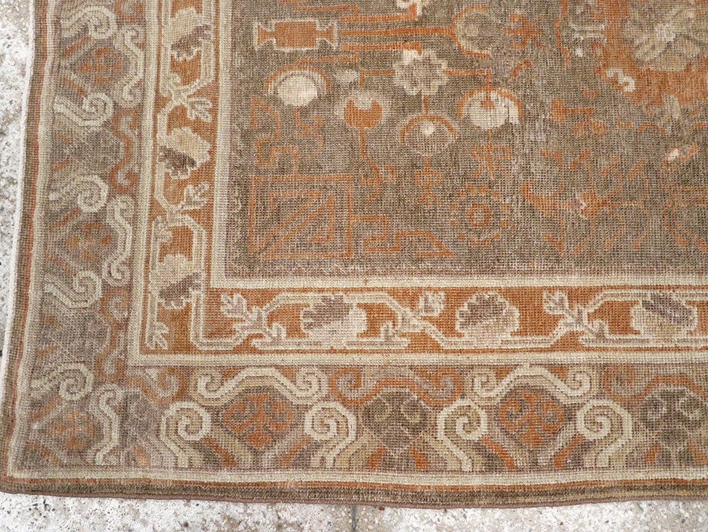 Vintage East Turkestan Khotan Rug, No.16293 - Gss