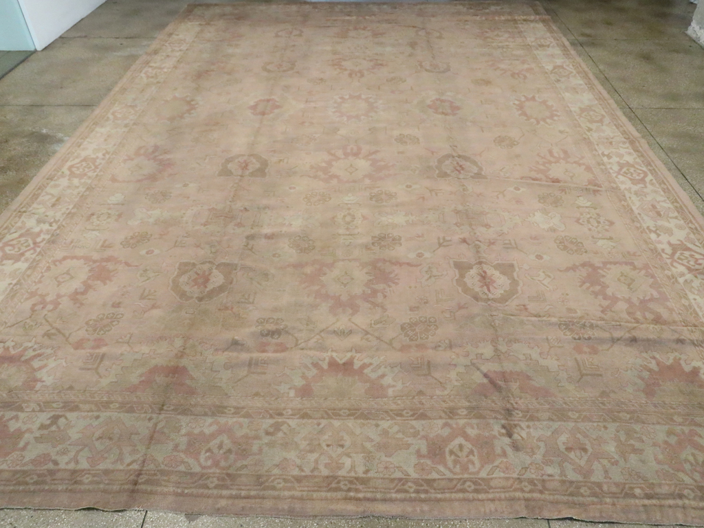 Antique Turkish Oushak Carpet, No.16300 - Gss