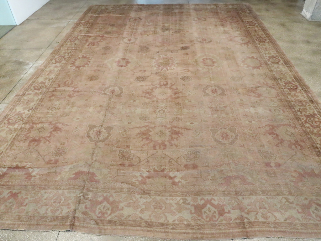 Antique Turkish Oushak Carpet, No.16300 - Gss