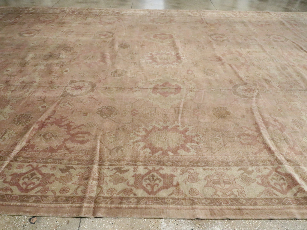 Antique Turkish Oushak Carpet, No.16300 - Gss