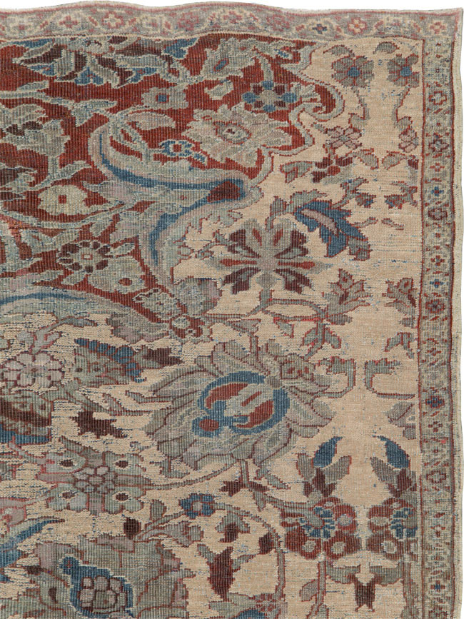 Antique Persian Mahal Sampler Rug, No.16304 - Gss