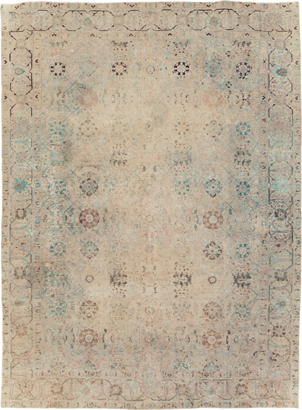 Antique Persian Tabriz Small Room Size Carpet, No.16350 - Gss