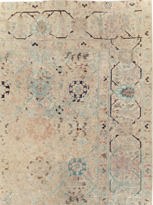 Antique Persian Tabriz Small Room Size Carpet, No.16350 - Gss
