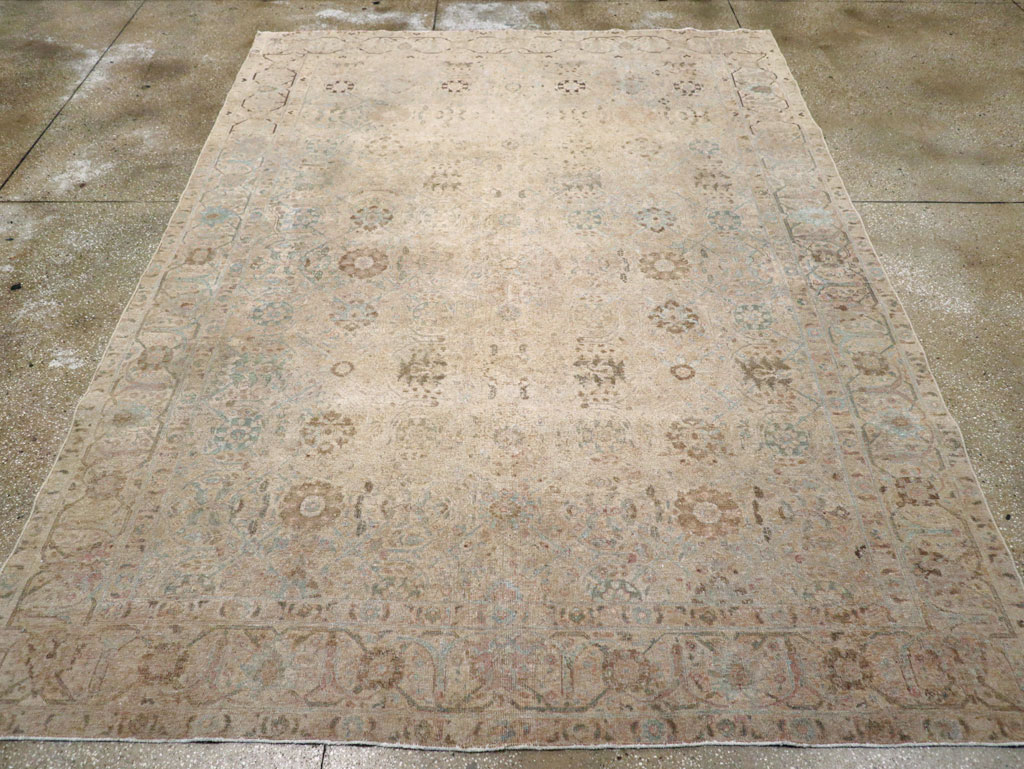 Antique Persian Tabriz Small Room Size Carpet, No.16350 - Gss