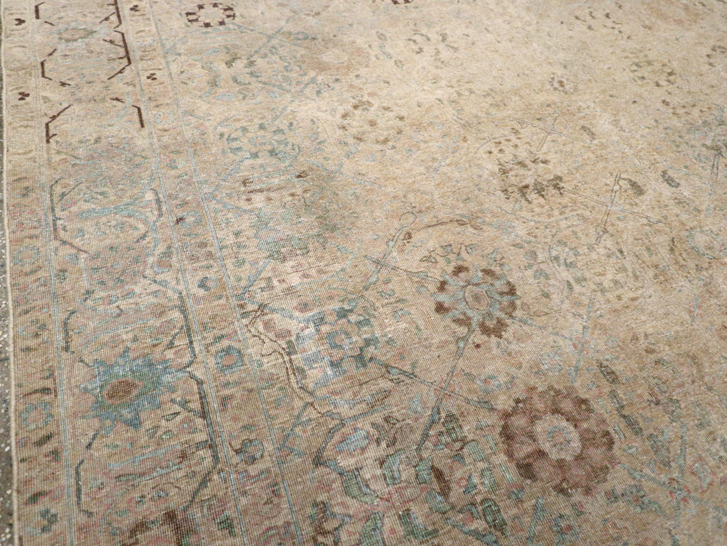 Antique Persian Tabriz Small Room Size Carpet, No.16350 - Gss