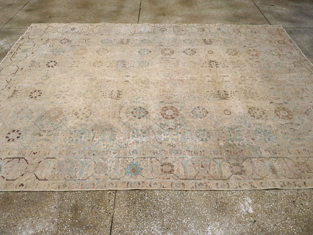 Antique Persian Tabriz Small Room Size Carpet, No.16350 - Gss