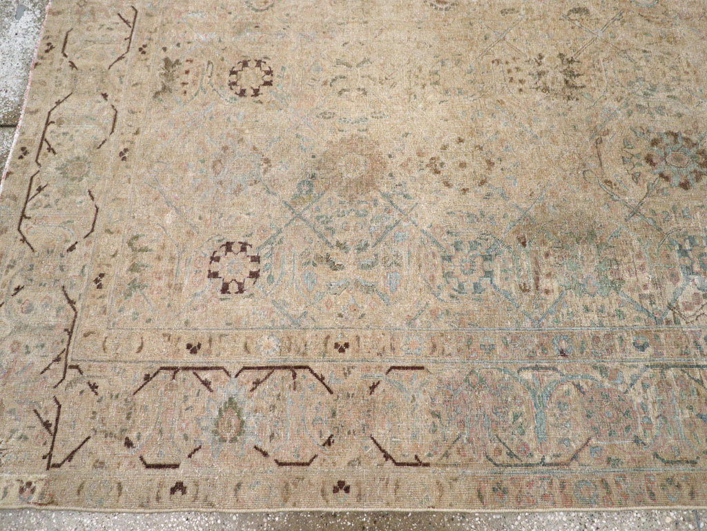 Antique Persian Tabriz Small Room Size Carpet, No.16350 - Gss