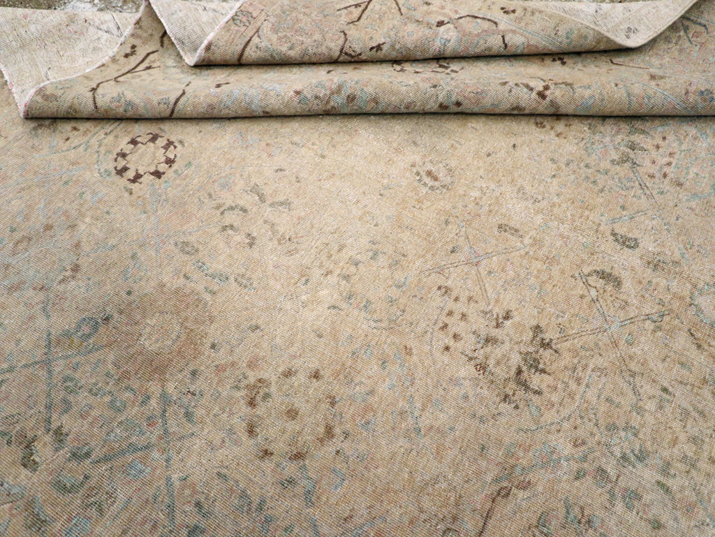 Antique Persian Tabriz Small Room Size Carpet, No.16350 - Gss