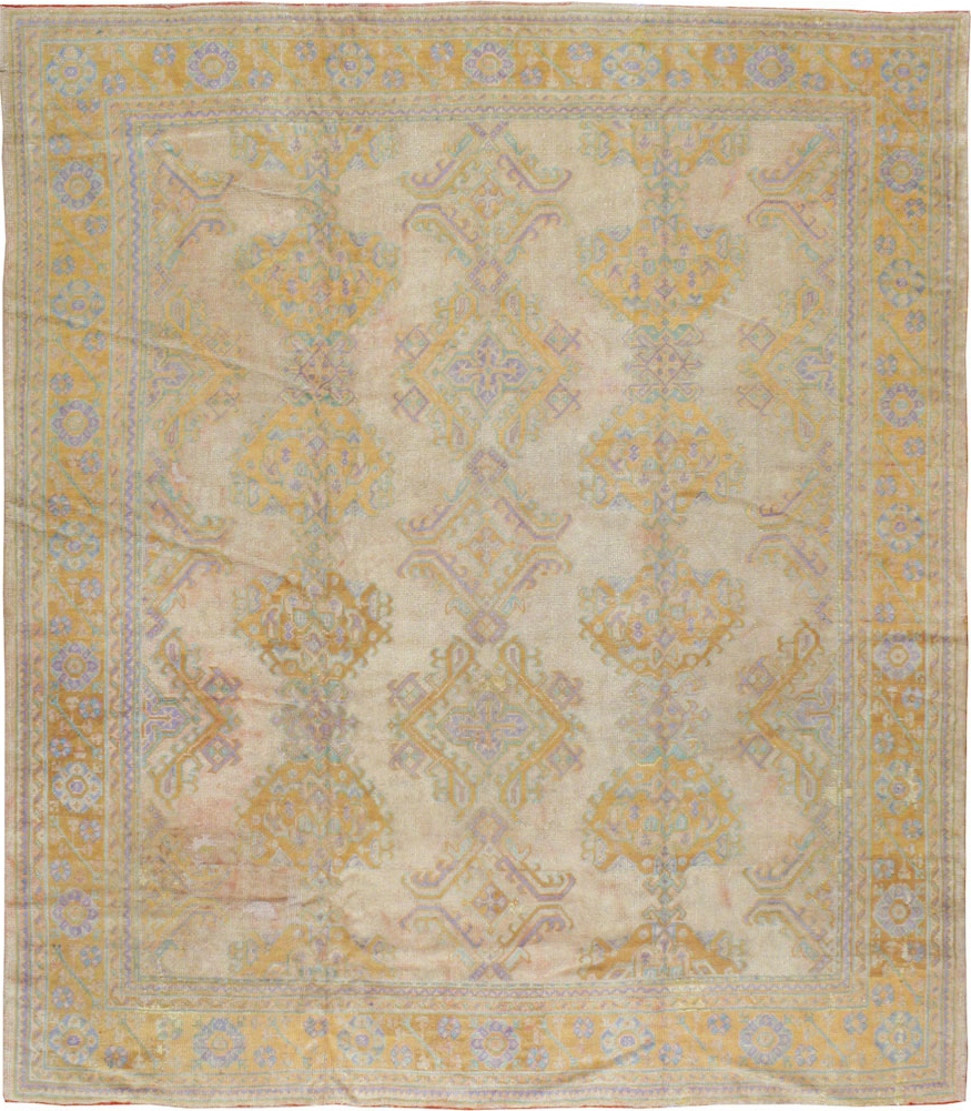 Antique Turkish Oushak Carpet, No.16373 - Gss