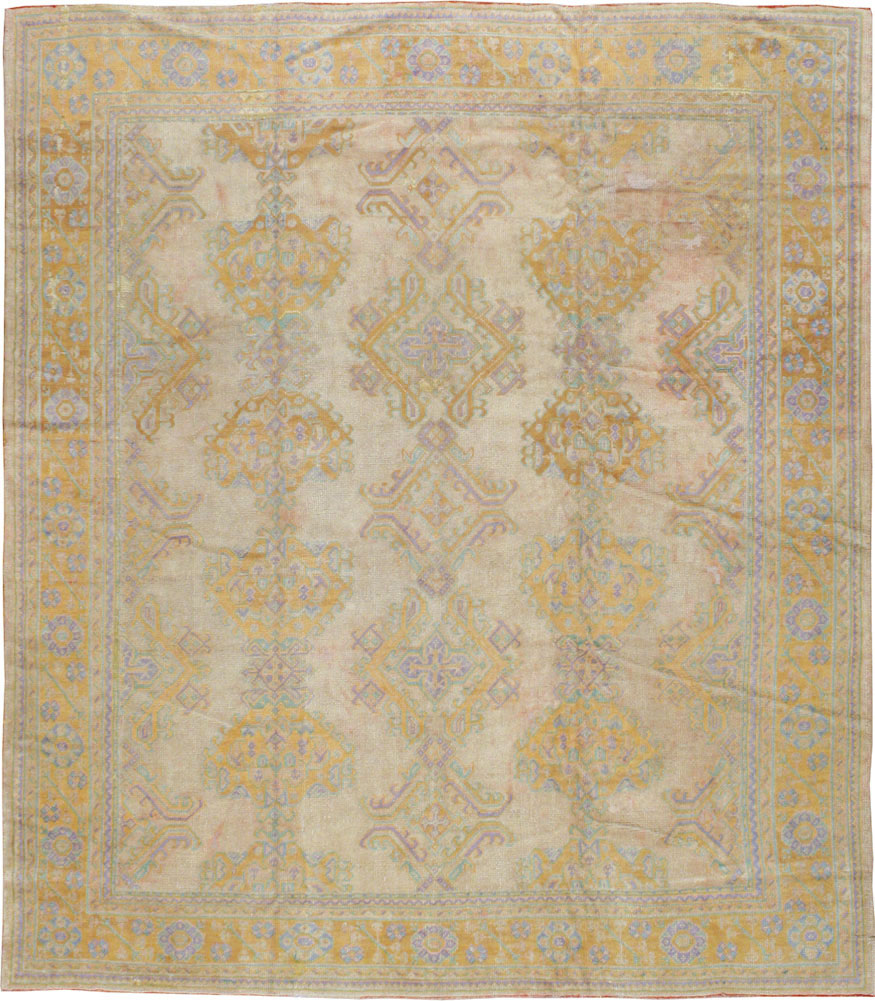 Antique Turkish Oushak Carpet, No.16373 - Gss