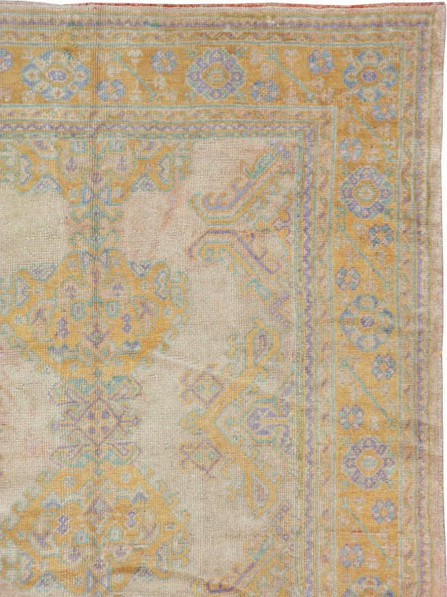 Antique Turkish Oushak Carpet, No.16373 - Gss