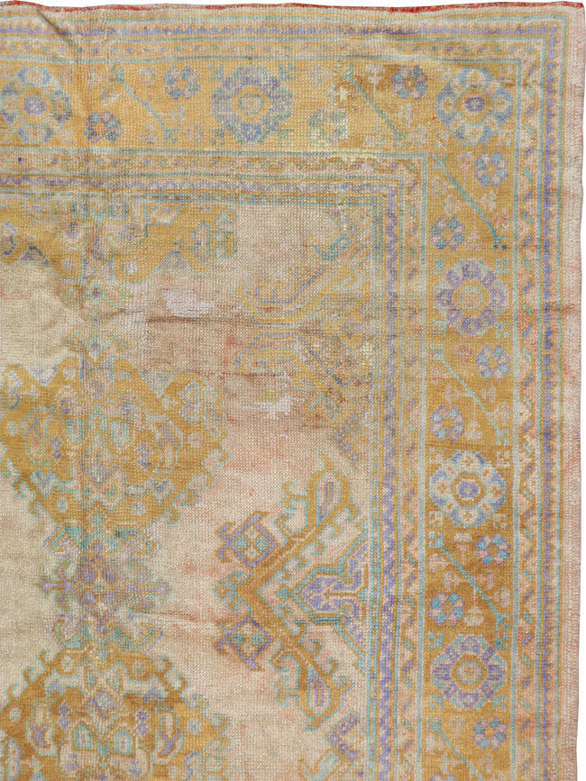 Antique Turkish Oushak Carpet, No.16373 - Gss