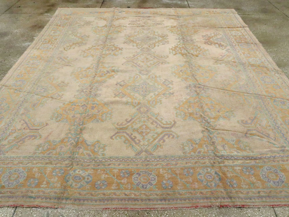 Antique Turkish Oushak Carpet, No.16373 - Gss