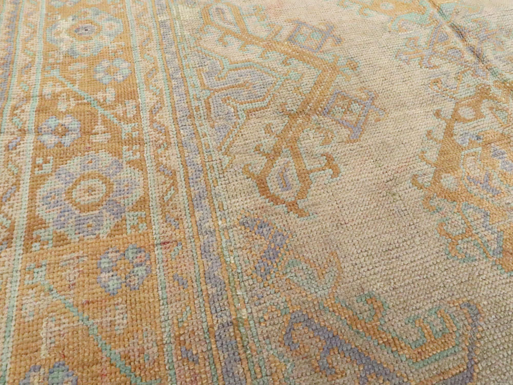 Antique Turkish Oushak Carpet, No.16373 - Gss