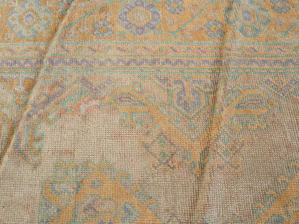 Antique Turkish Oushak Carpet, No.16373 - Gss