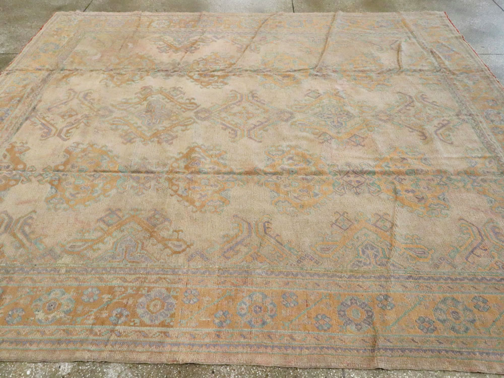Antique Turkish Oushak Carpet, No.16373 - Gss