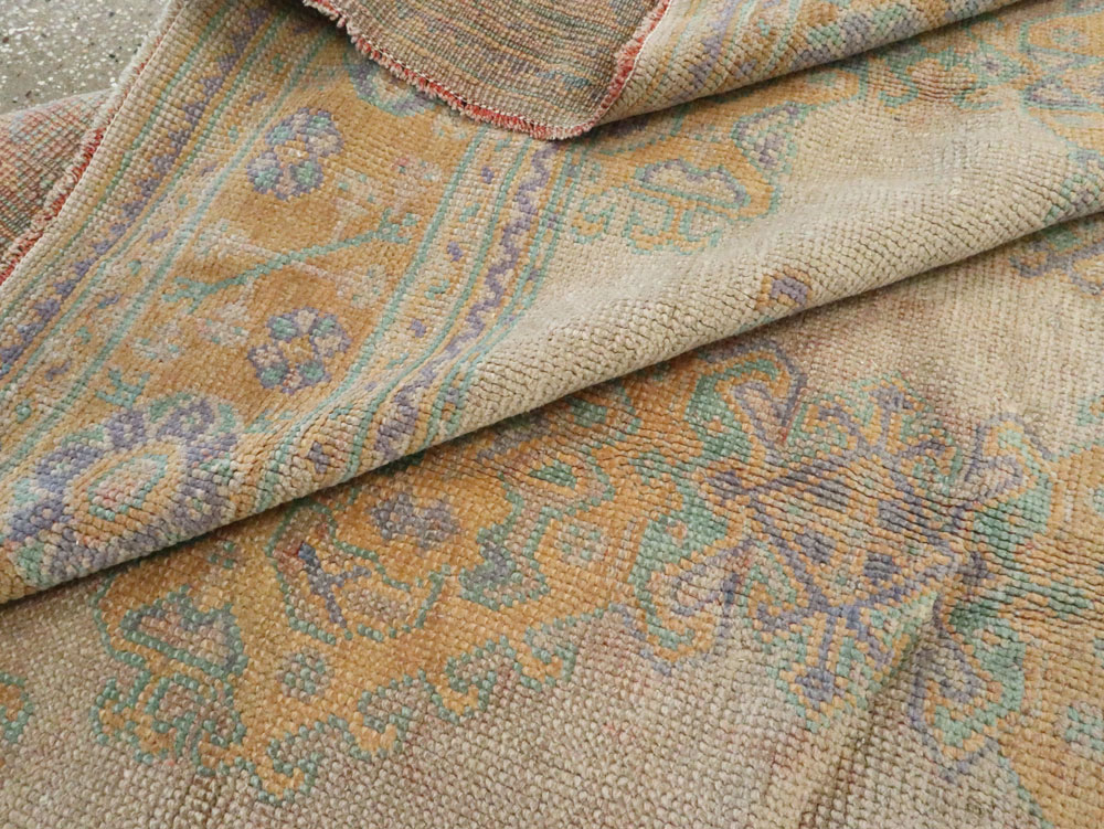 Antique Turkish Oushak Carpet, No.16373 - Gss