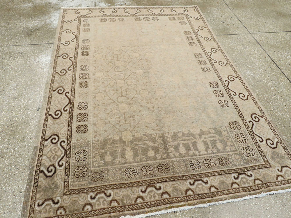 Antique East Turkestan Khotan Rug, No.16471 - Gss