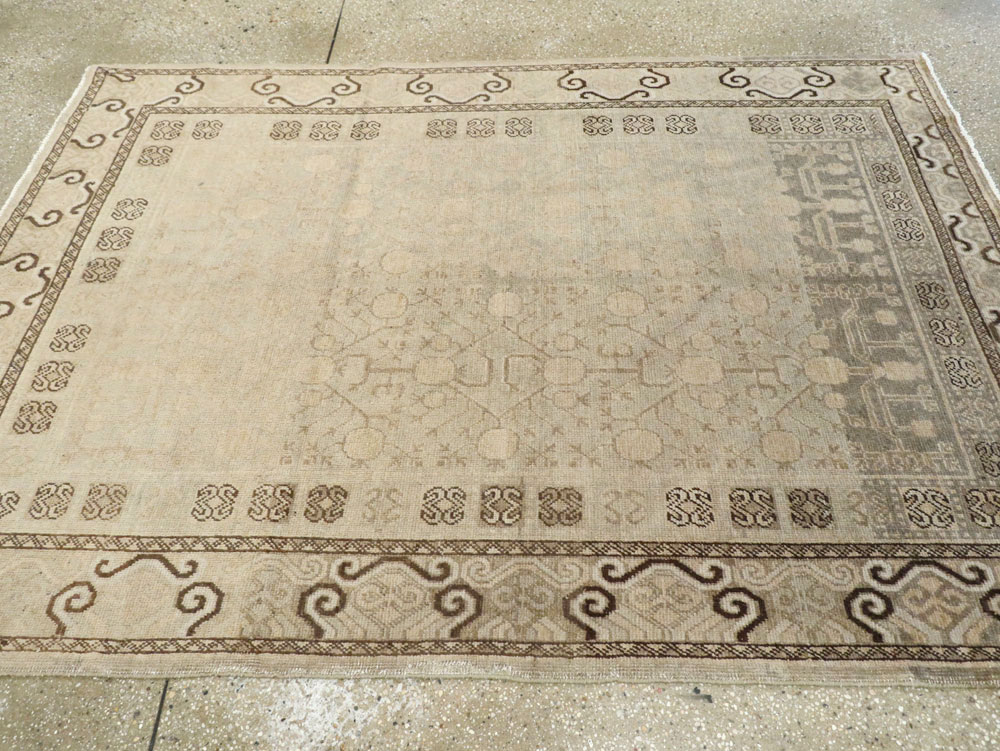 Antique East Turkestan Khotan Rug, No.16471 - Gss