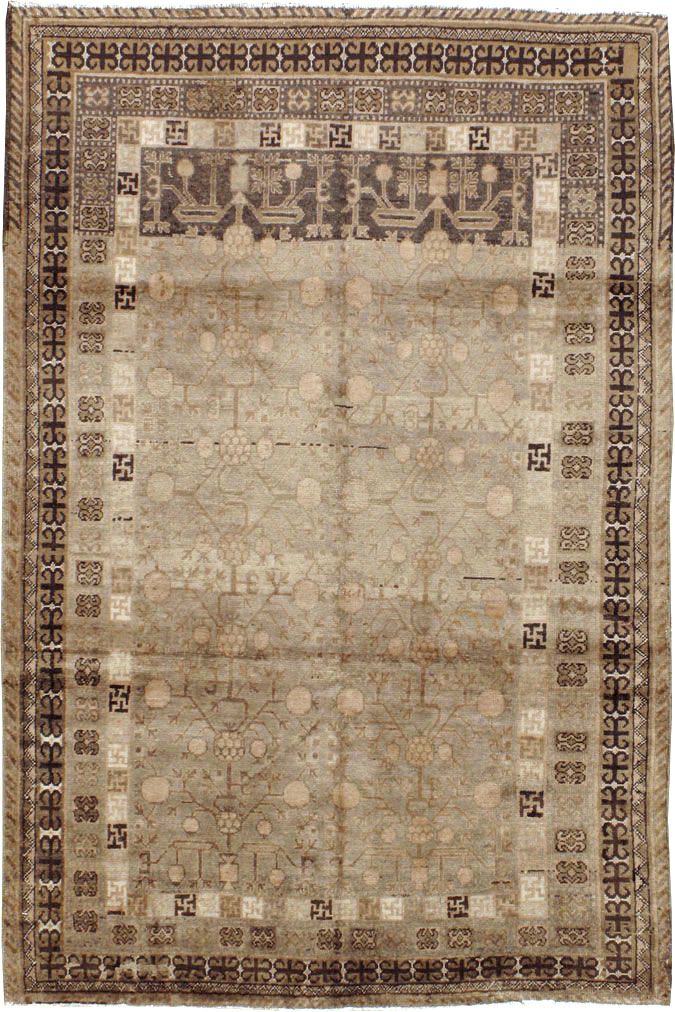 Vintage East Turkestan Khotan Rug, No.16473 - Gss
