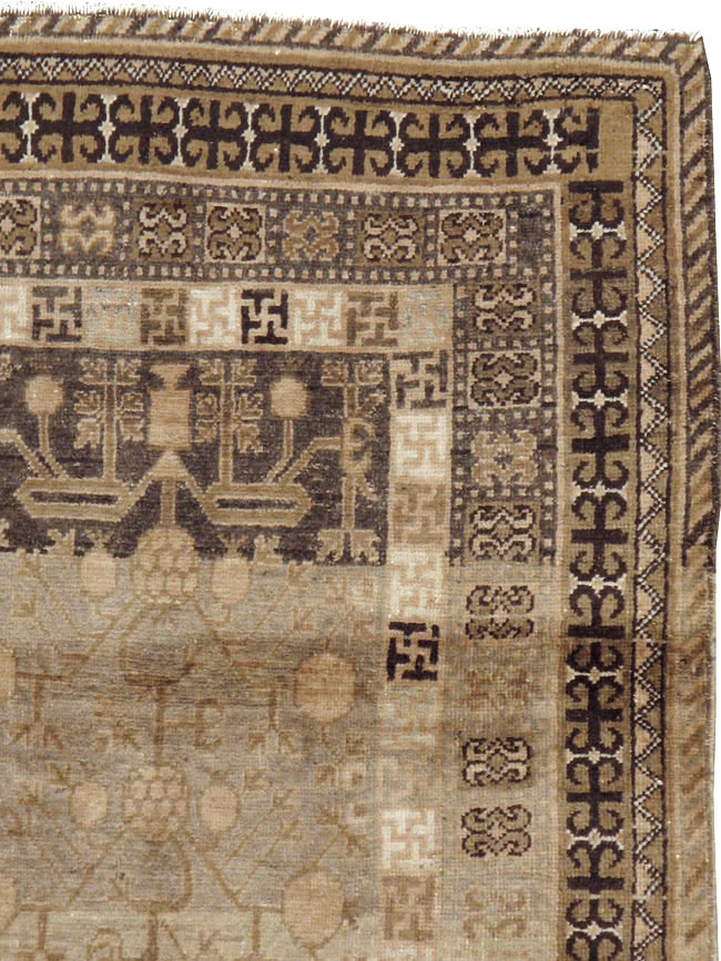 Vintage East Turkestan Khotan Rug, No.16473 - Gss