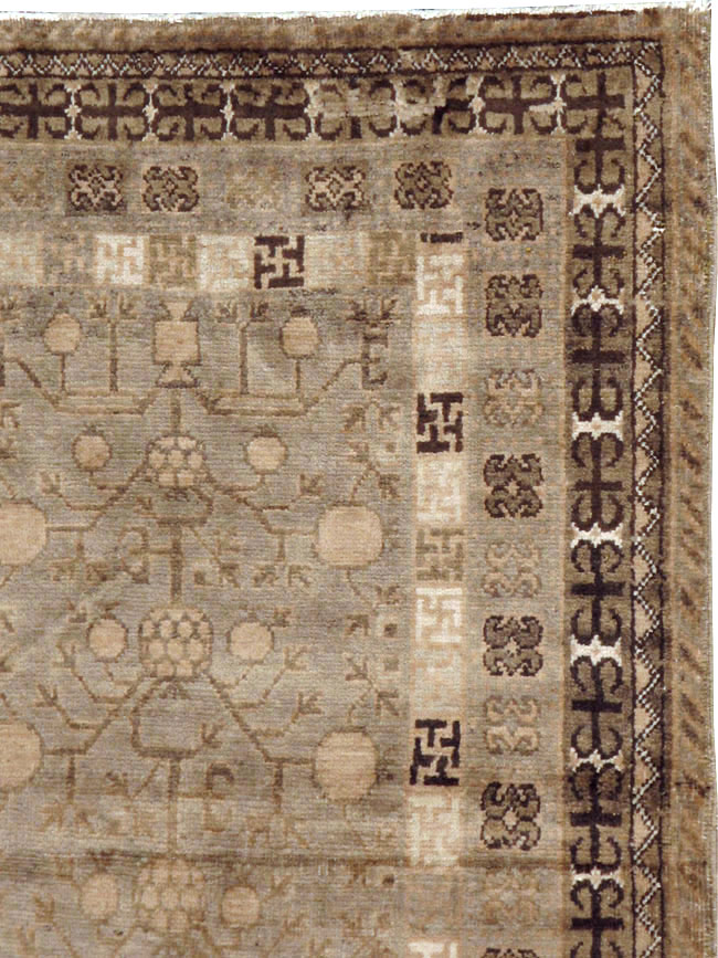 Vintage East Turkestan Khotan Rug, No.16473 - Gss