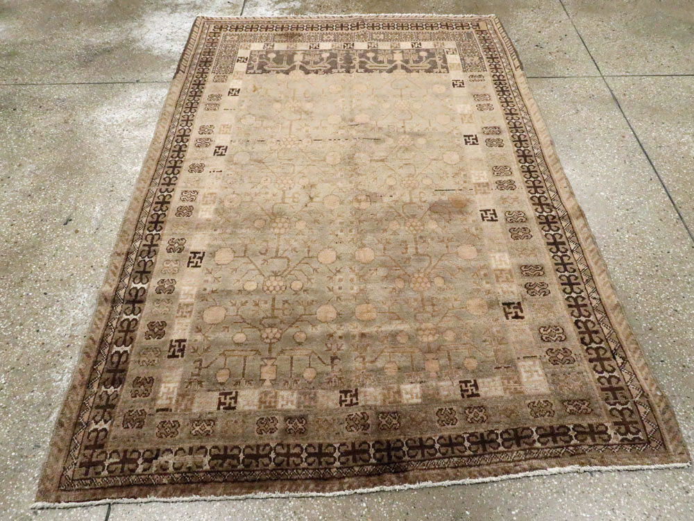 Vintage East Turkestan Khotan Rug, No.16473 - Gss
