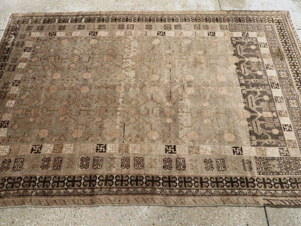 Vintage East Turkestan Khotan Rug, No.16473 - Gss